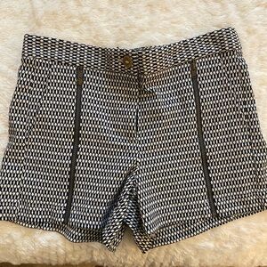 waverly grey navy and white shorts with zippers